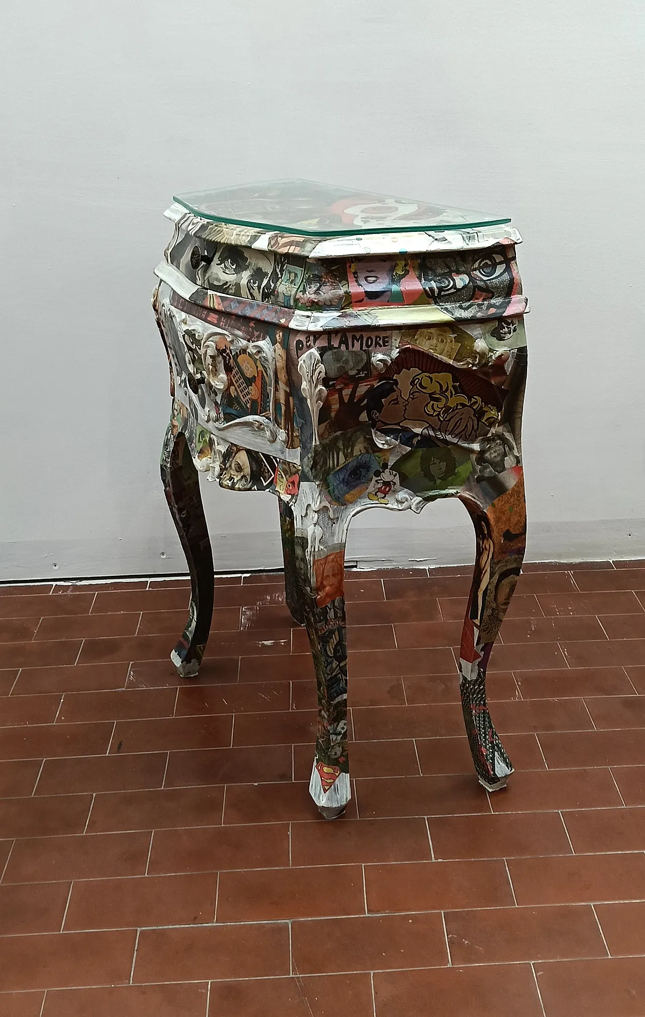 Coppio di comodini decoupage artistico, 2000 15