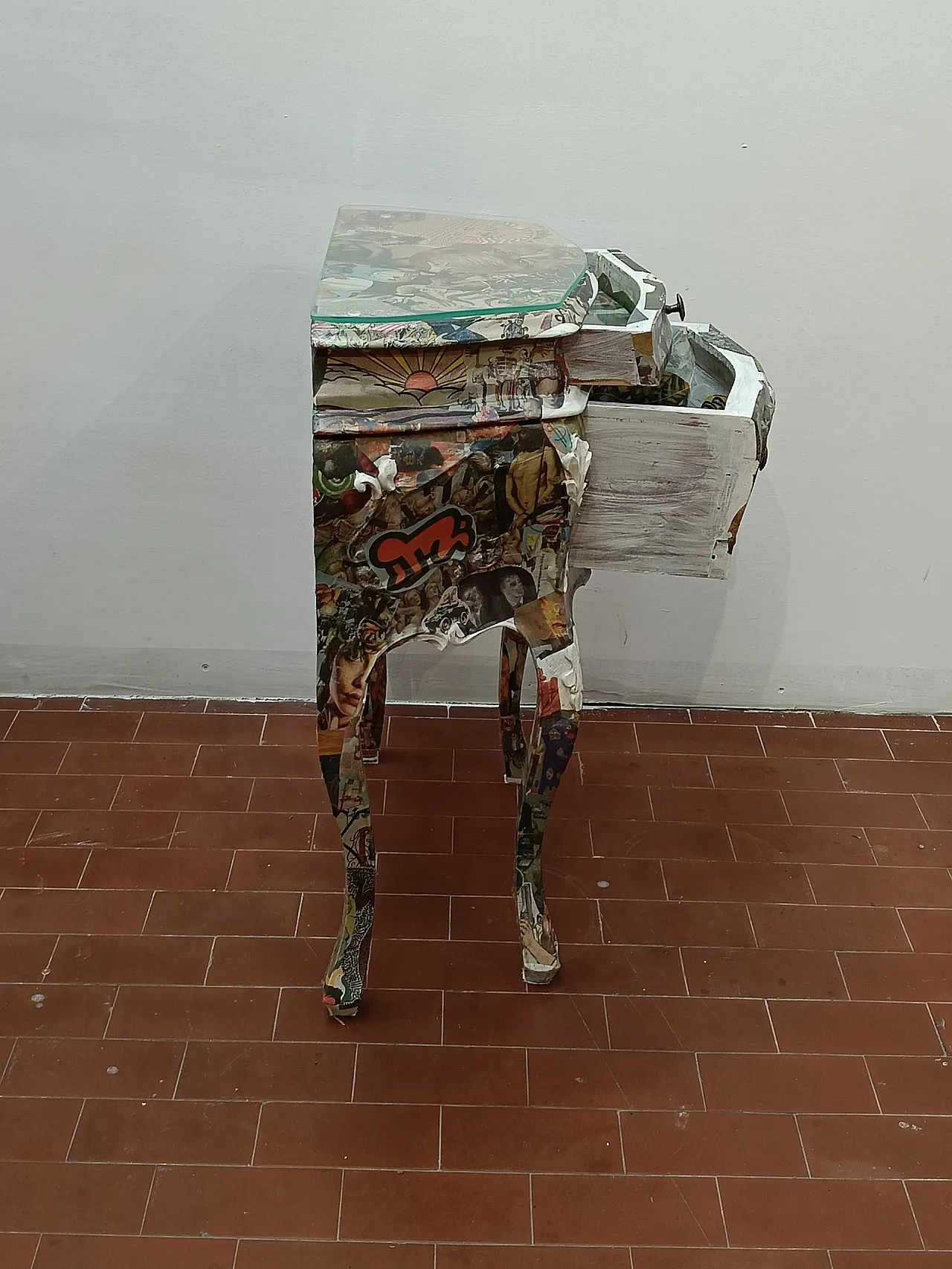 Coppio di comodini decoupage artistico, 2000 17