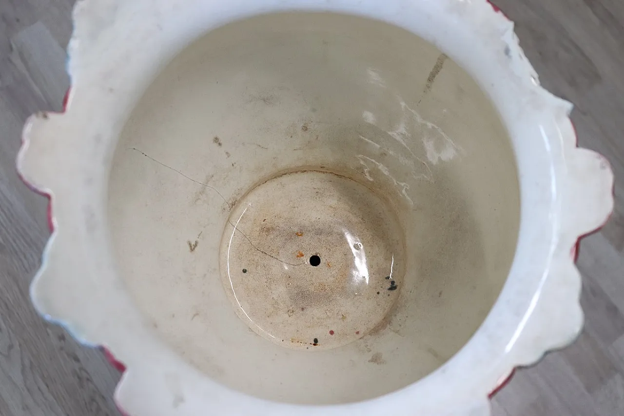 Vaso in ceramica con colonna Art Nouveau, inizi '900 8