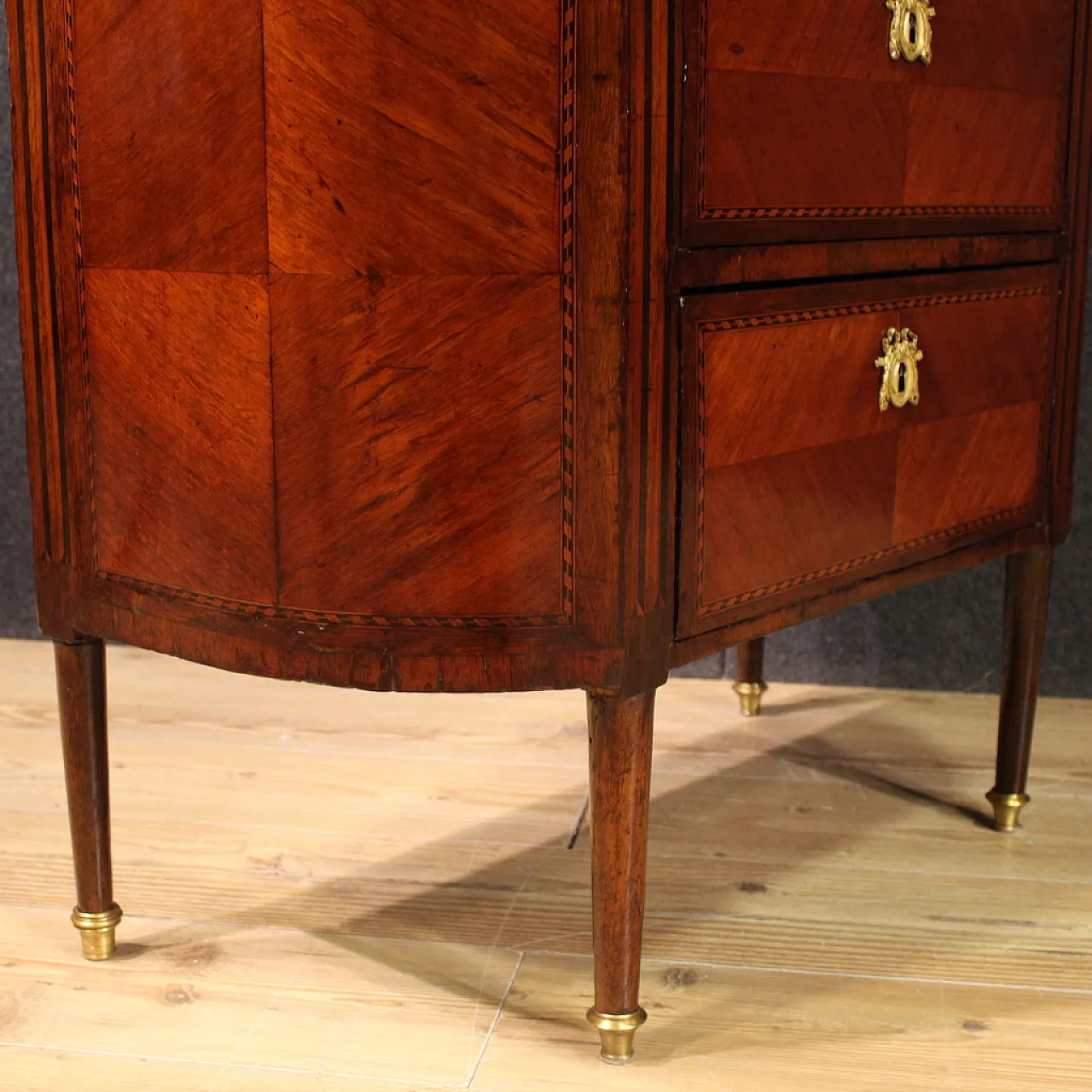 French chest of drawers with Napoleon III marble top, 19th century 6