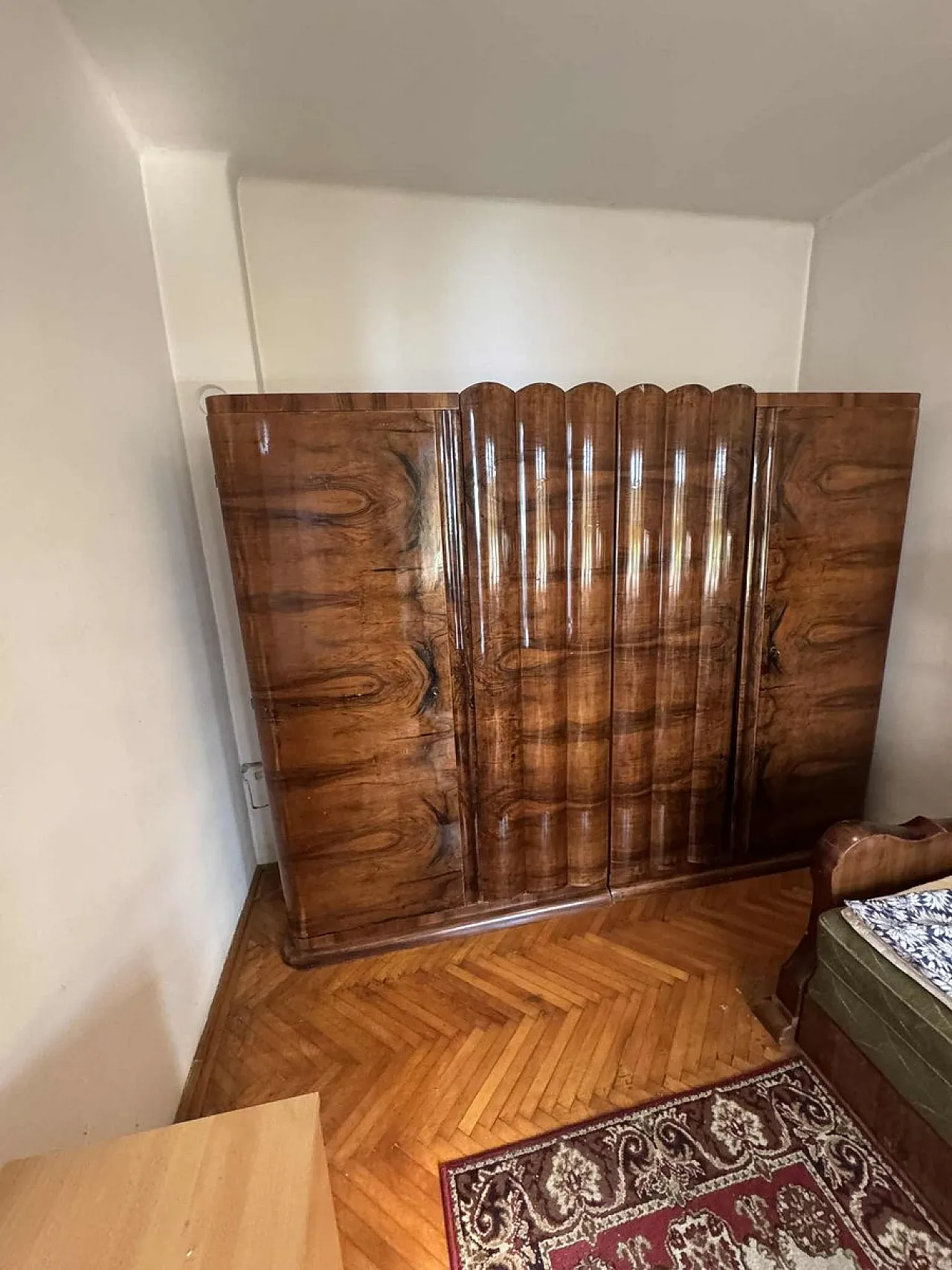 Armadio Art Deco in noce, anni '30 4