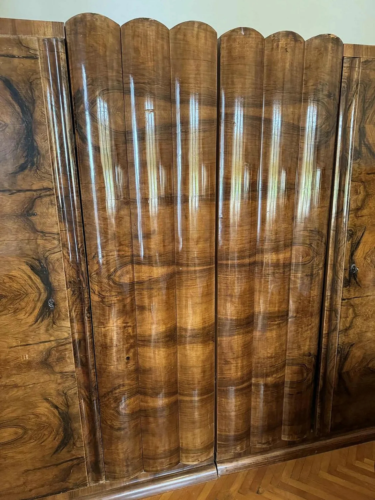 Armadio Art Deco in noce, anni '30 7