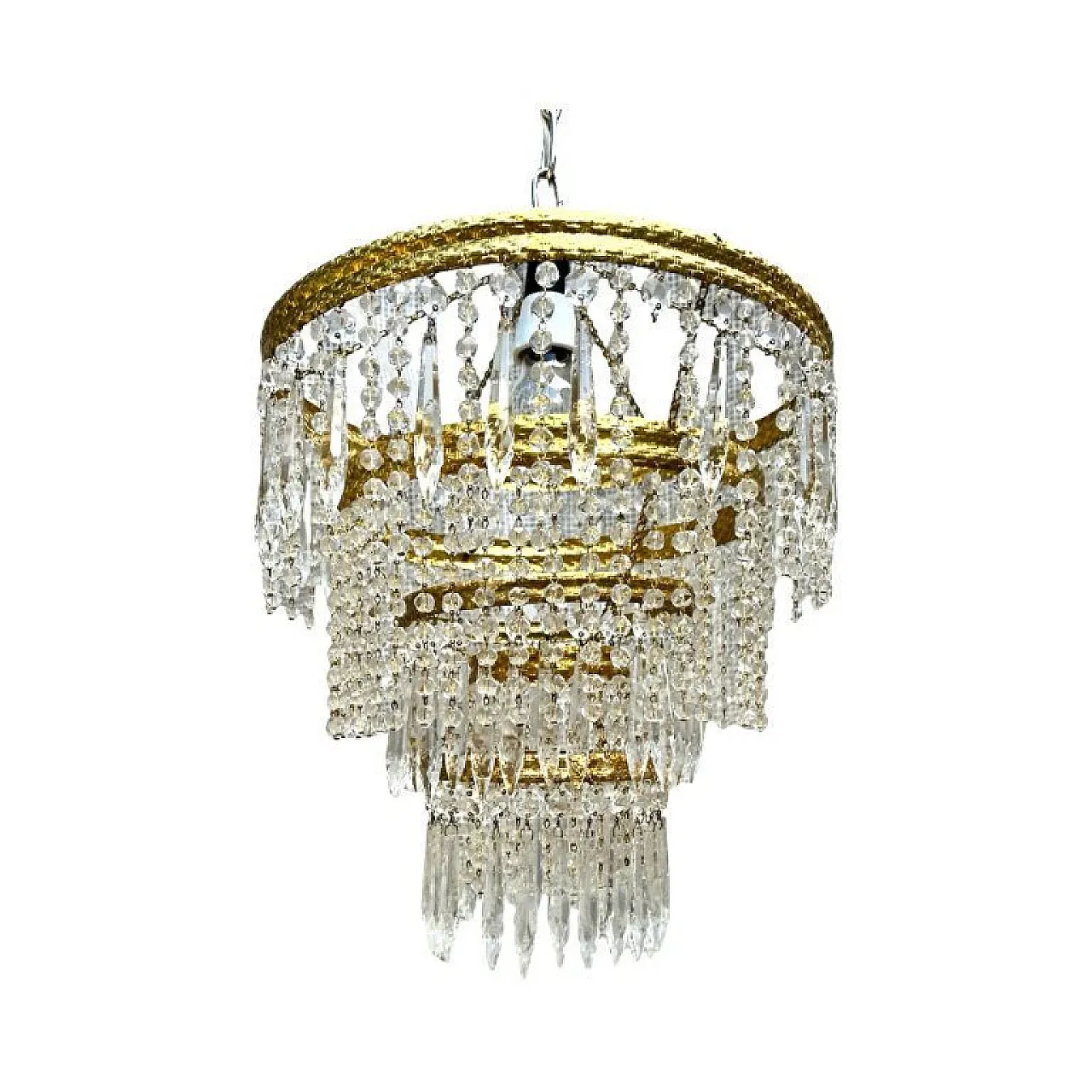 Crystal chandelier, Železnobrodské Sklo, 1970s 4