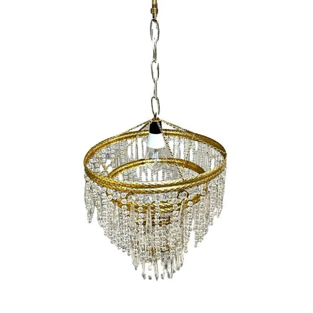 Crystal chandelier, Železnobrodské Sklo, 1970s 7