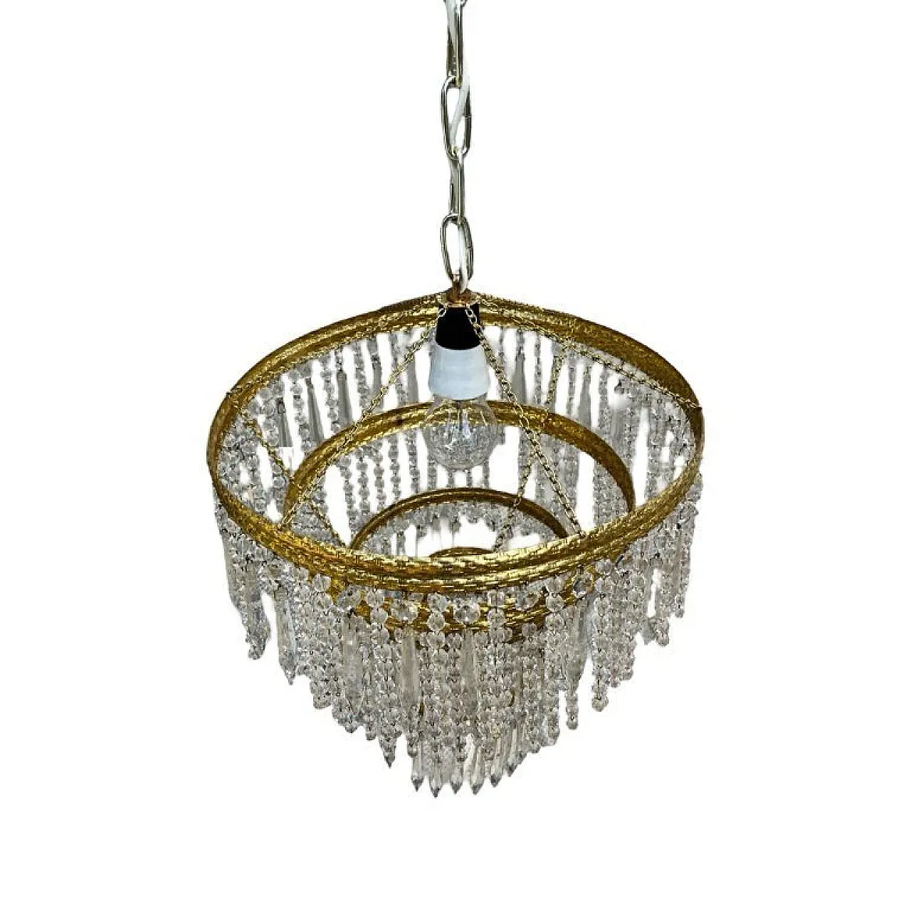 Crystal chandelier, Železnobrodské Sklo, 1970s 8