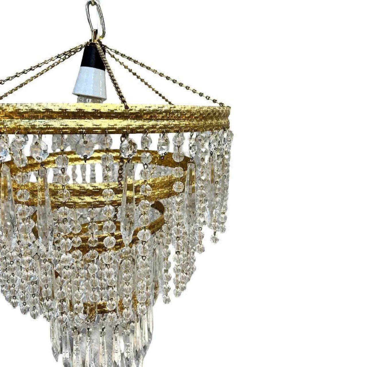 Crystal chandelier, Železnobrodské Sklo, 1970s 9
