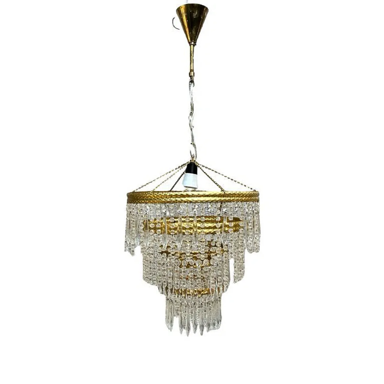 Crystal chandelier, Železnobrodské Sklo, 1970s 10