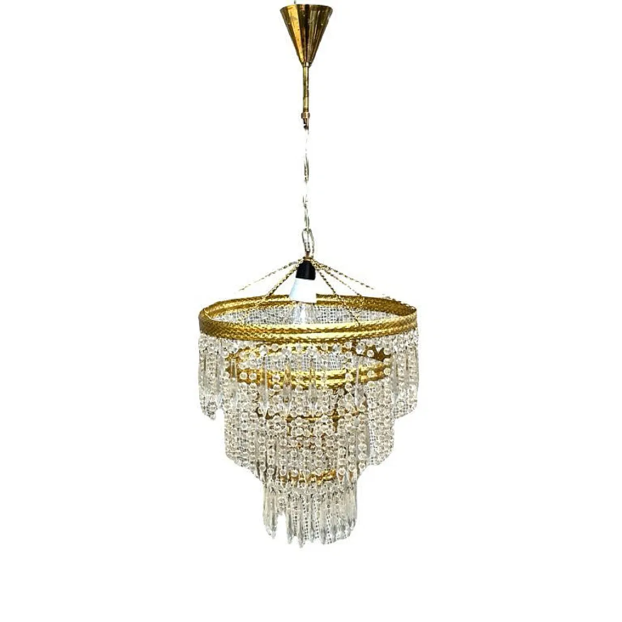 Crystal chandelier, Železnobrodské Sklo, 1970s 11