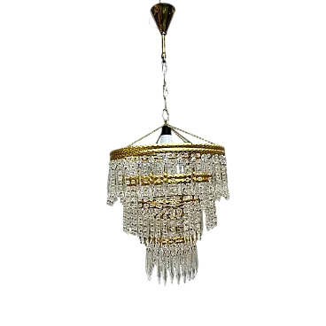 Crystal chandelier, Železnobrodské Sklo, 1970s