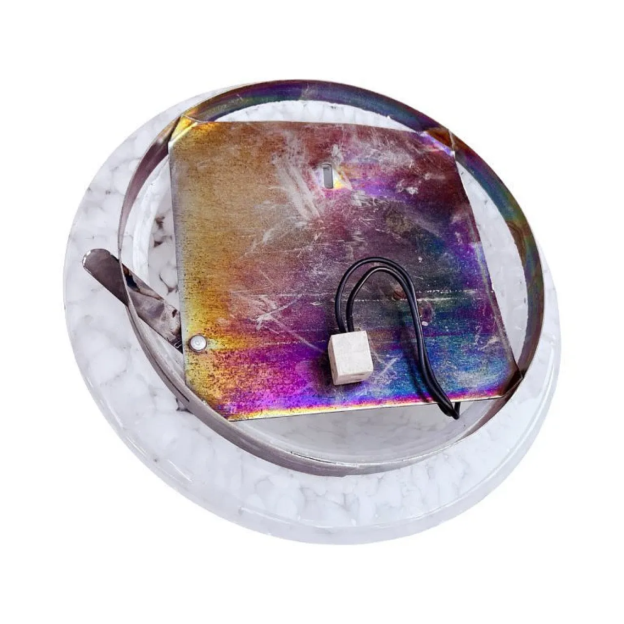 Lampada da soffitto in vetro artistico, anni '70 6