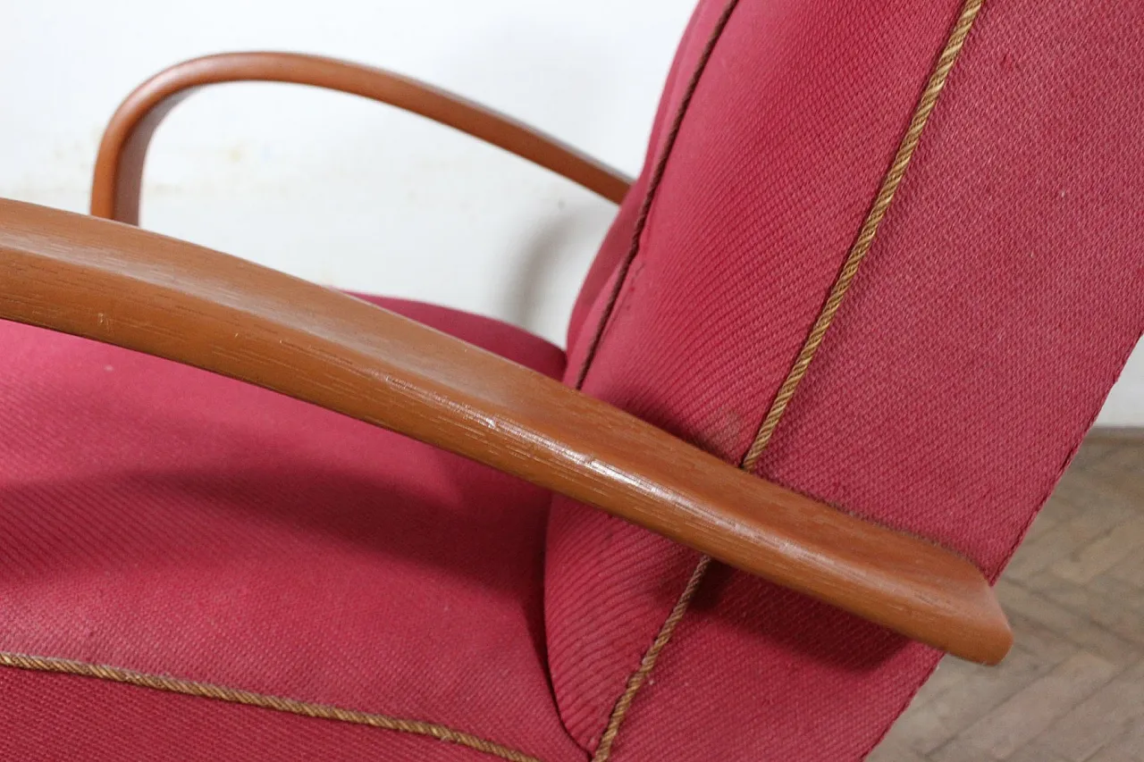 Bentwood lounge chairs with coffee table by Jindřich Halabala, 1930s 2