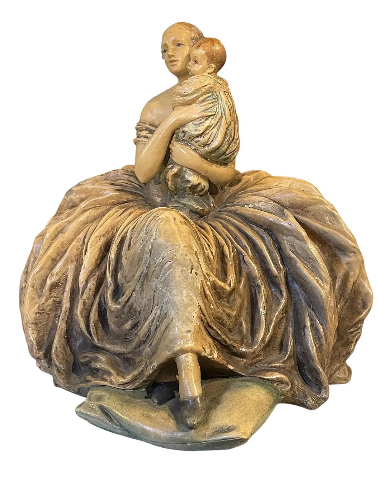 Mother with child by Guido Cacciapuoti in ceramic, 20th century 2