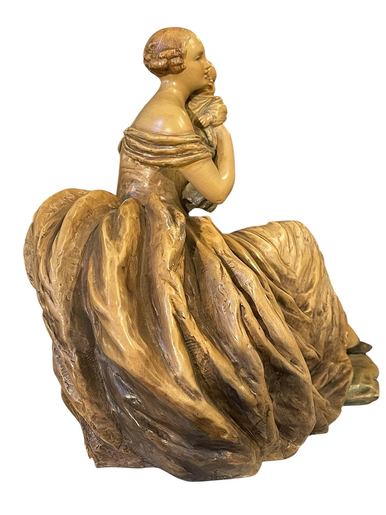 Mother with child by Guido Cacciapuoti in ceramic, 20th century 5