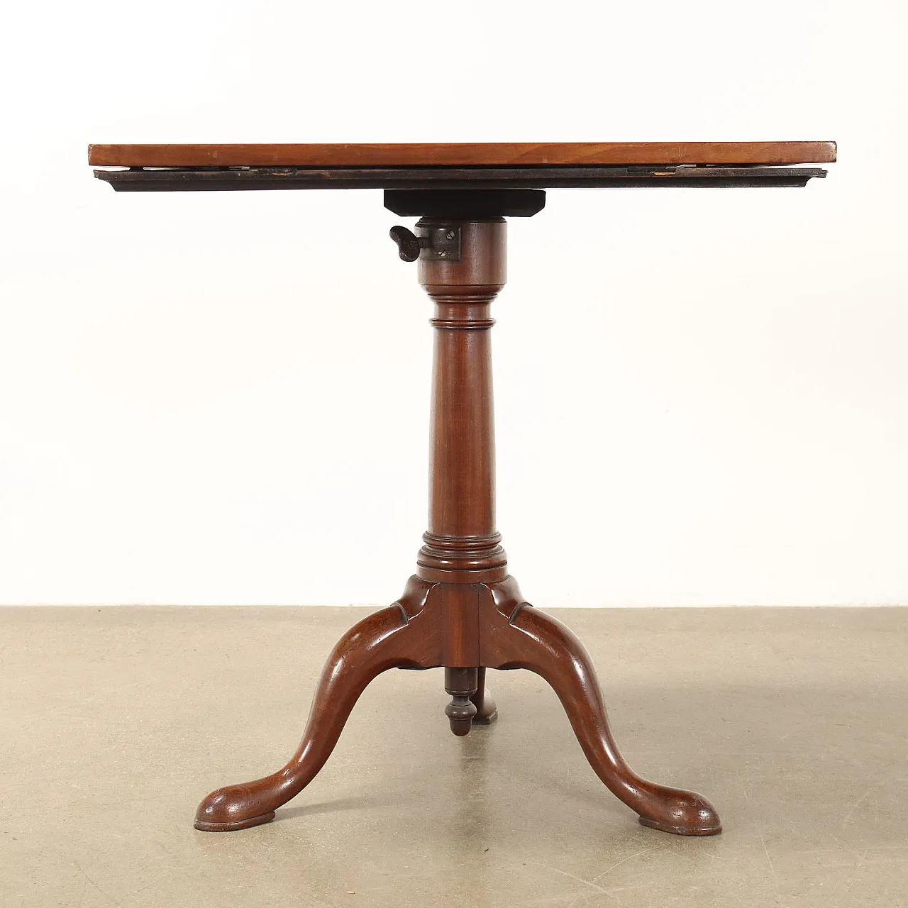 Wooden lectern table with lamp holder, 19th century 8