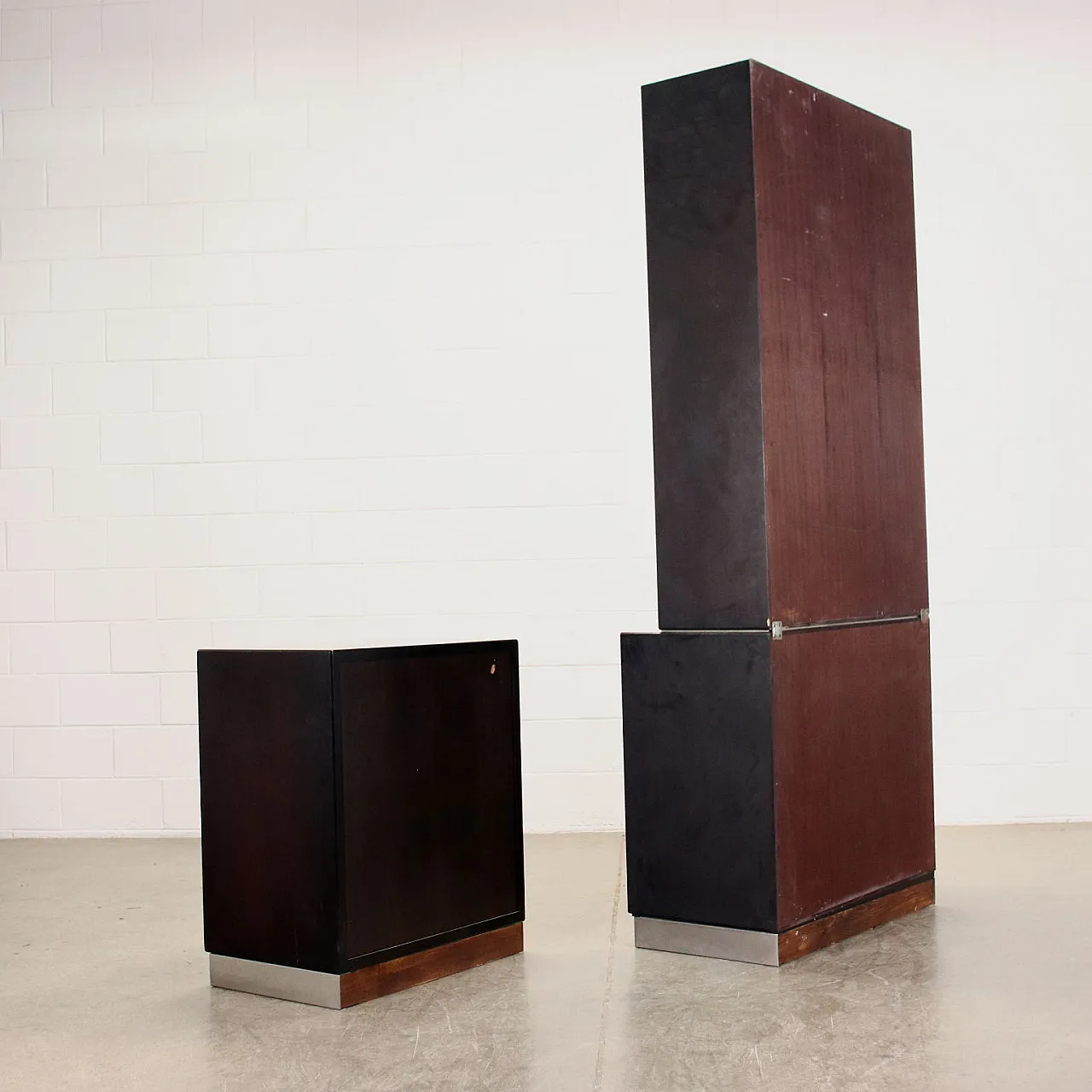 Mobili modulari in vetro e palissandro di Formanova, anni '70 6