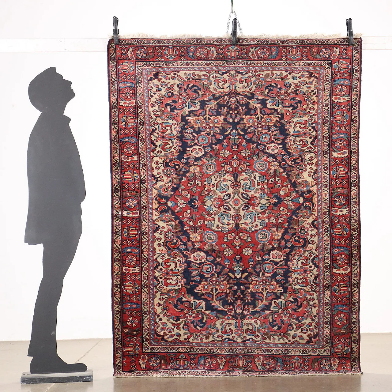 Tappeto Saruk in cotone e lana, fine '900 2