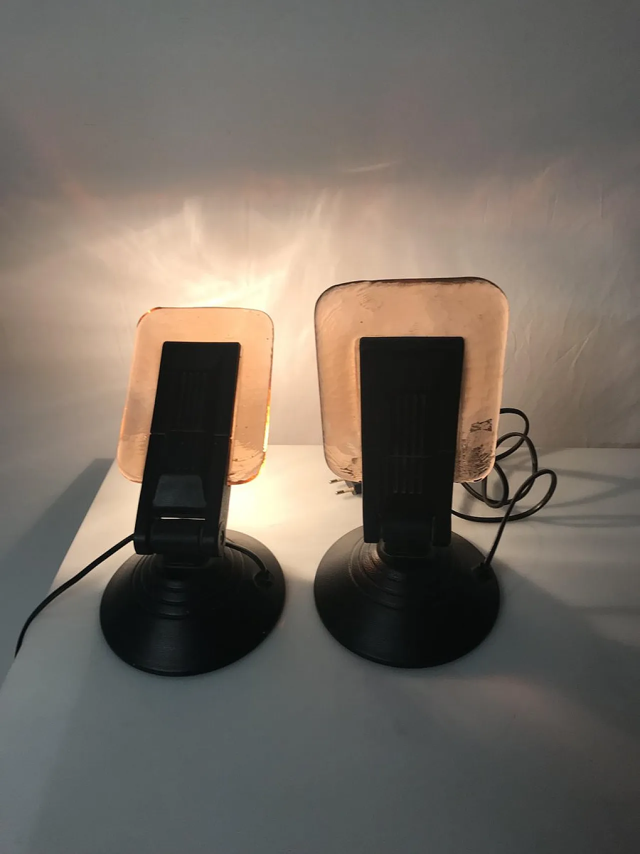 Coppia lampade da tavolo in vetro di Murano di MZeta,, anni '70 6