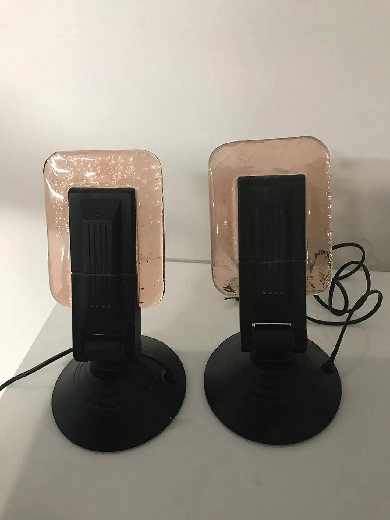 Coppia lampade da tavolo in vetro di Murano di MZeta,, anni '70 10