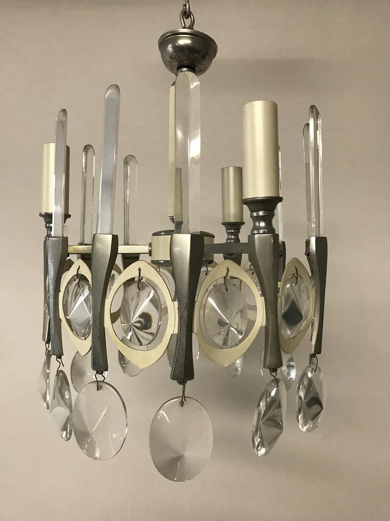 Mid-Century chandelier by Gaetano Sciolari, Italy 4