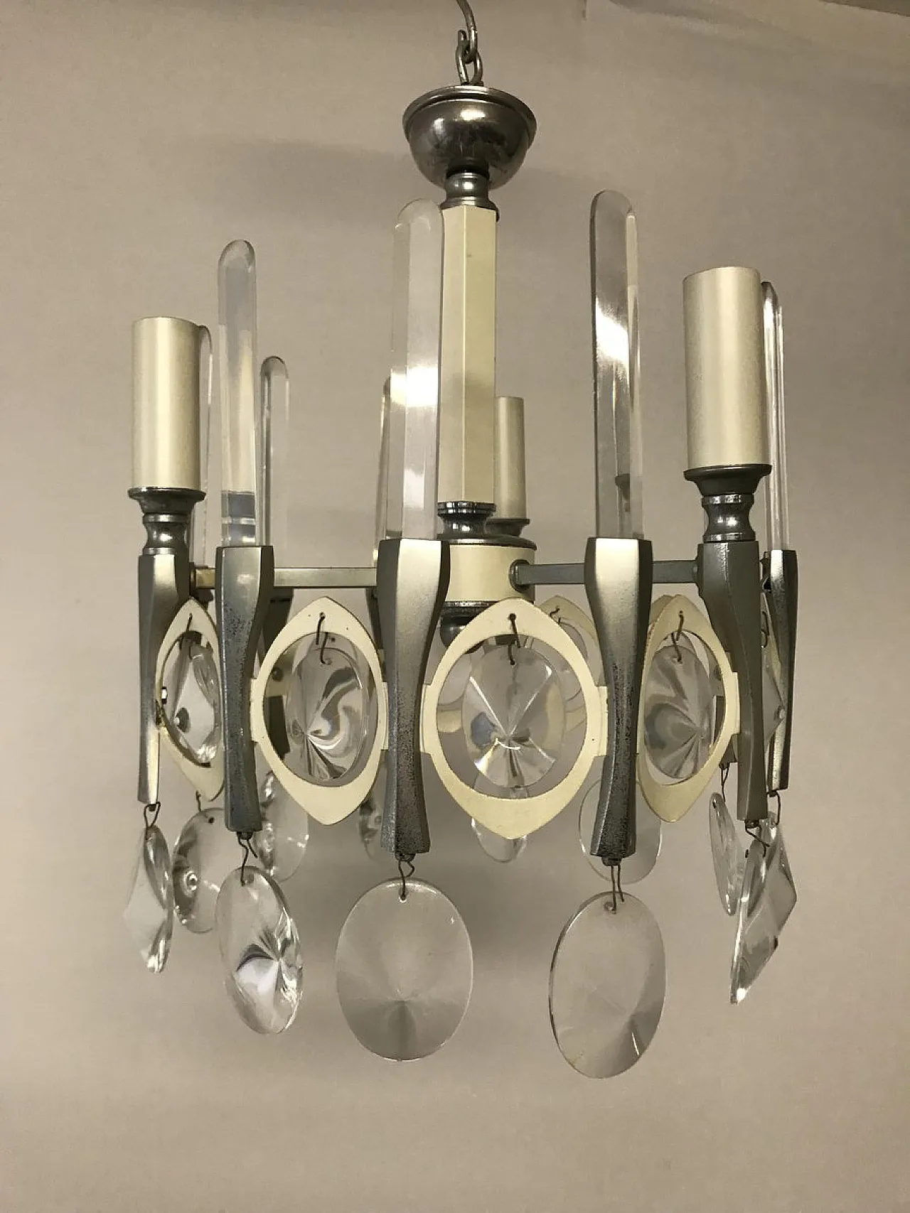 Mid-Century chandelier by Gaetano Sciolari, Italy 5