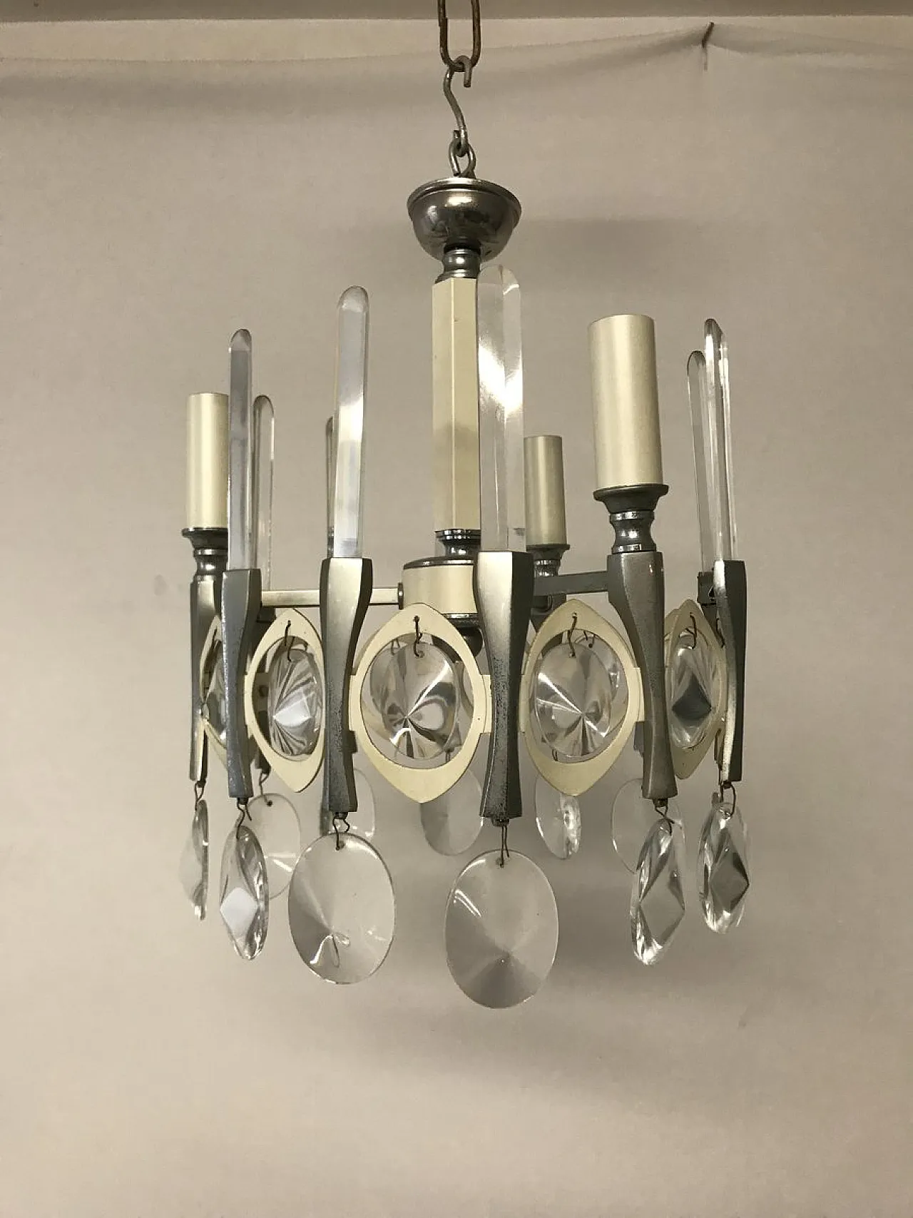Mid-Century chandelier by Gaetano Sciolari, Italy 7