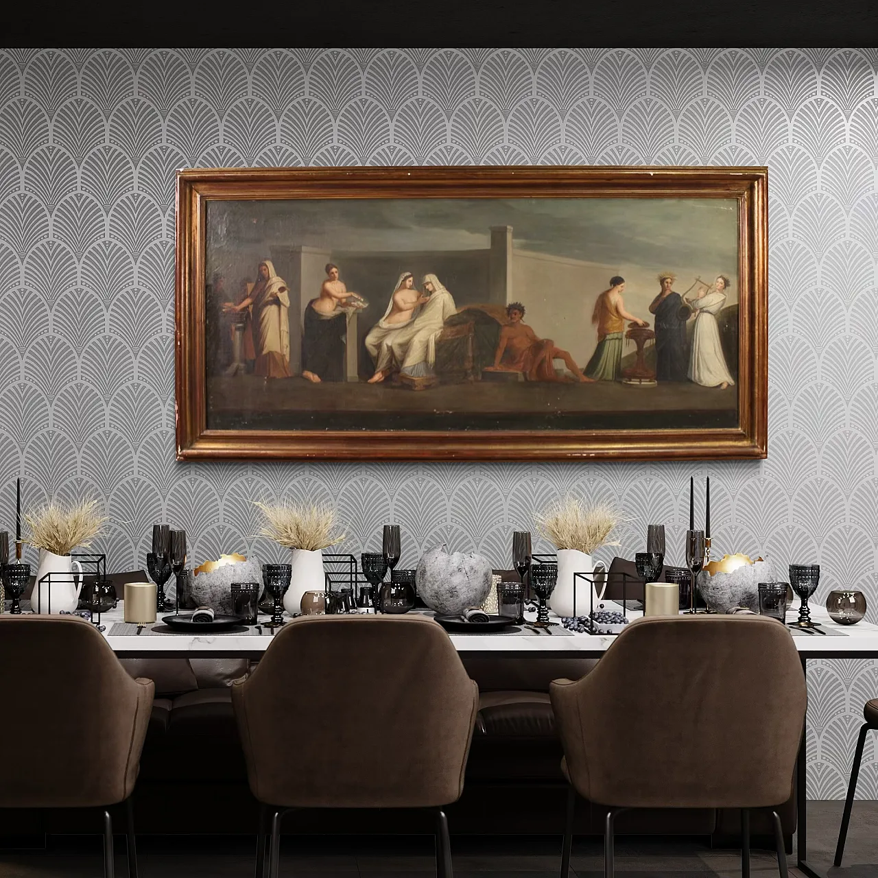 French painting The Aldobrandini Wedding, 19th century 5