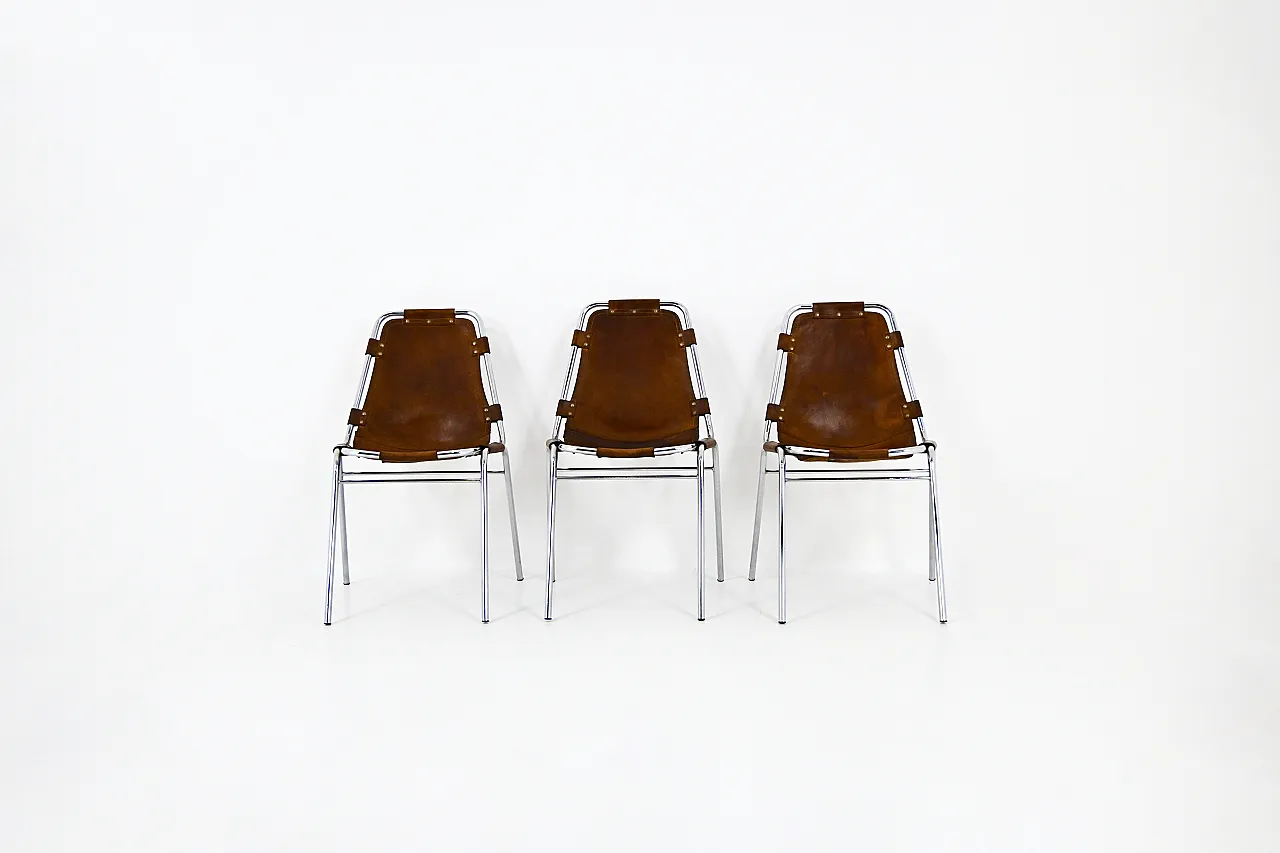 3 Sedie Les Arcs di Charlotte Perriand, anni '60 2