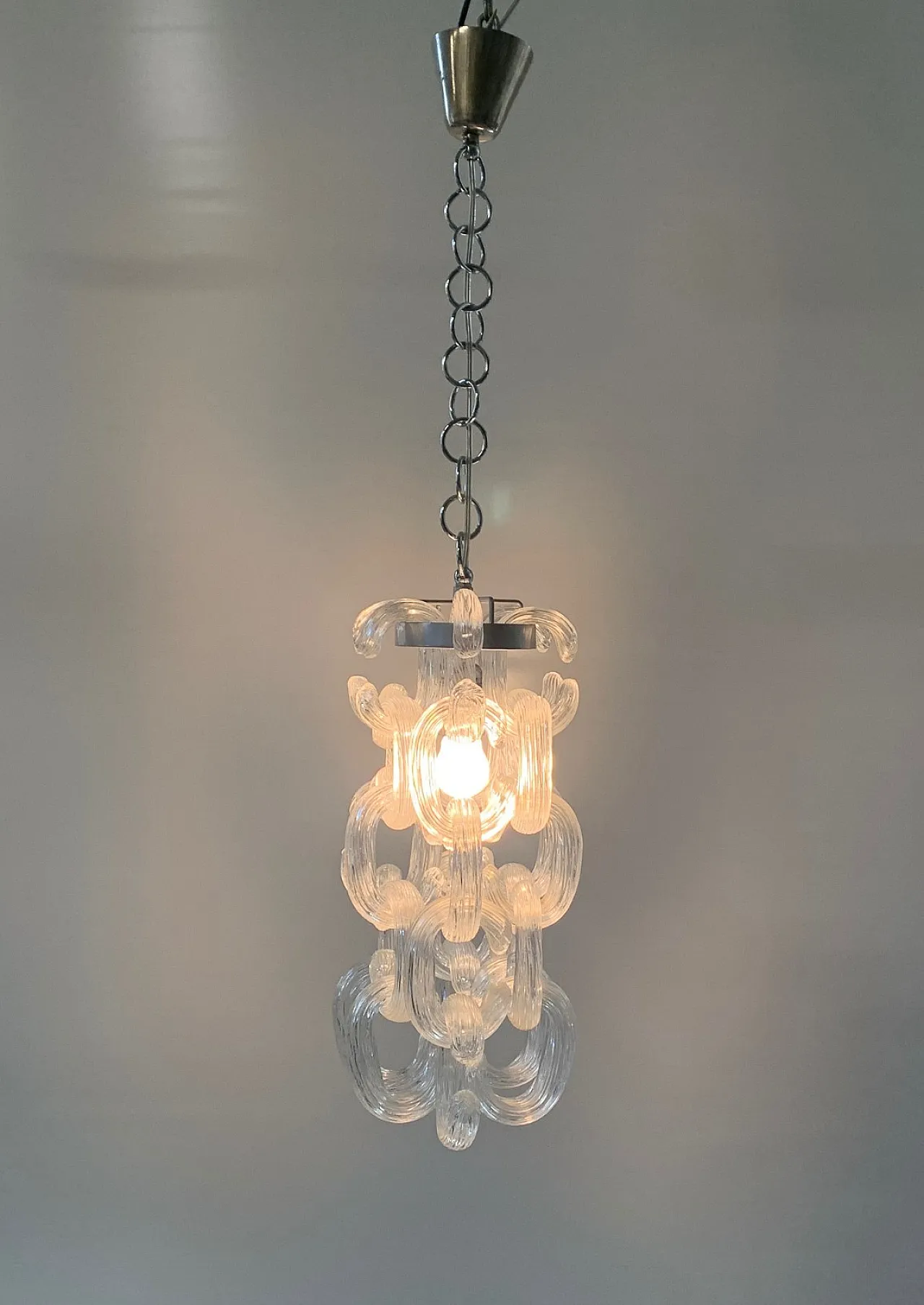 Lampadario Murano C-Module attribuito ad Aureliano Toso, '900 6