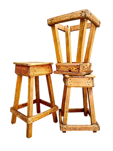 Sgabelli Fabbrica Pipa industriali mid century, anni '50