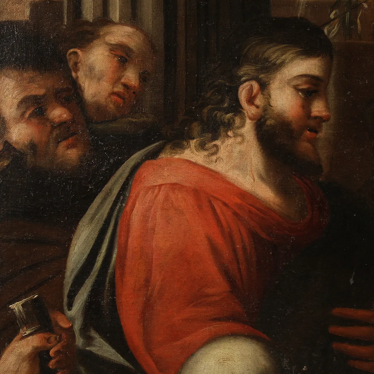 Italian painting Christ and the Adulteress,  18th century 6