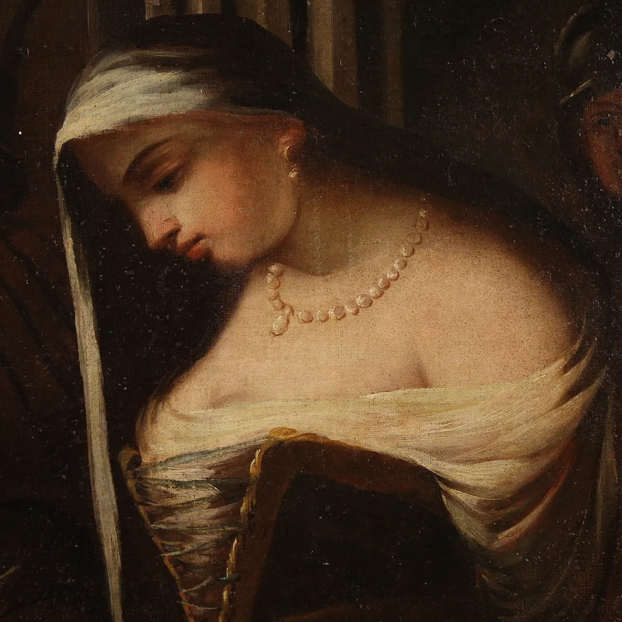 Italian painting Christ and the Adulteress,  18th century 12