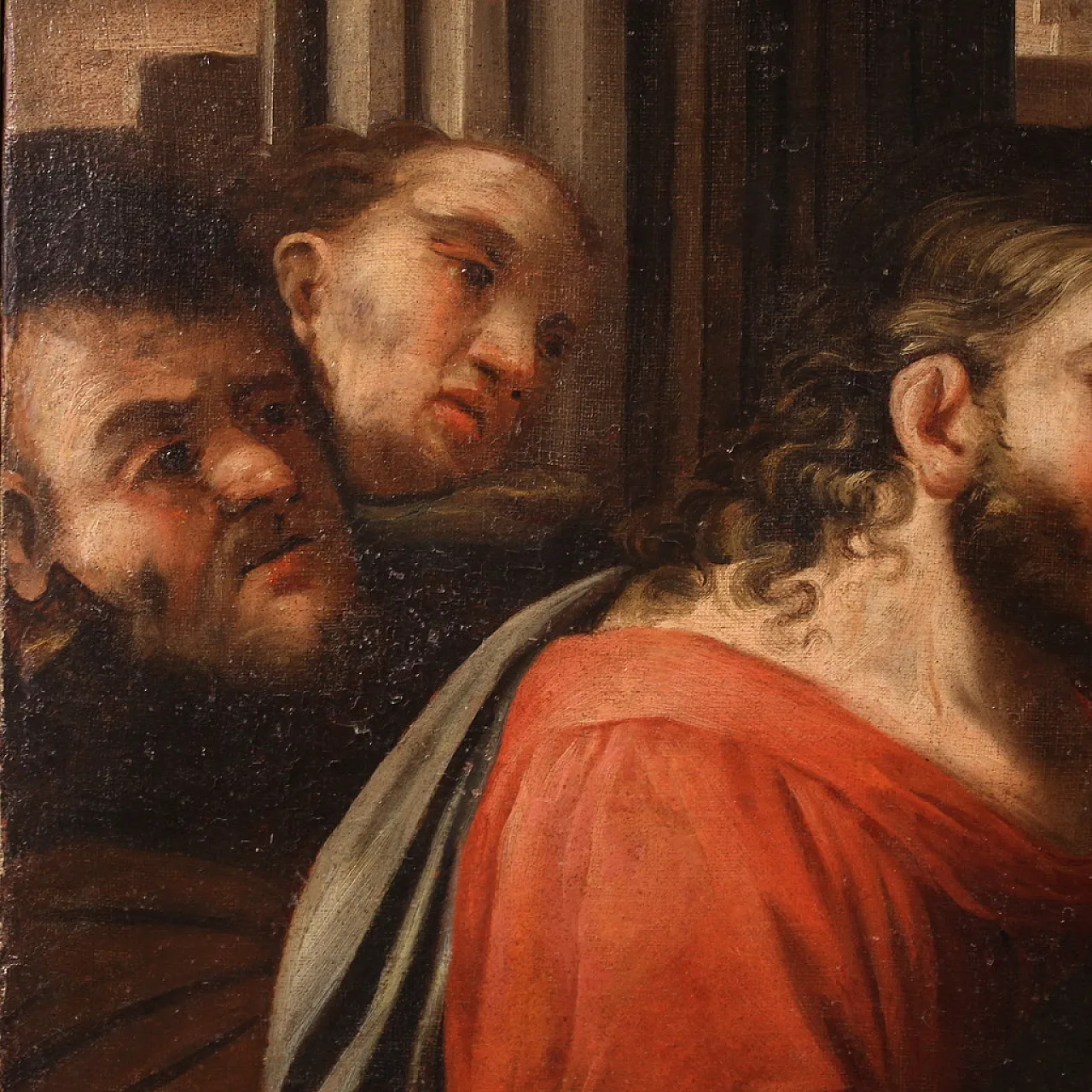 Italian painting Christ and the Adulteress,  18th century 15