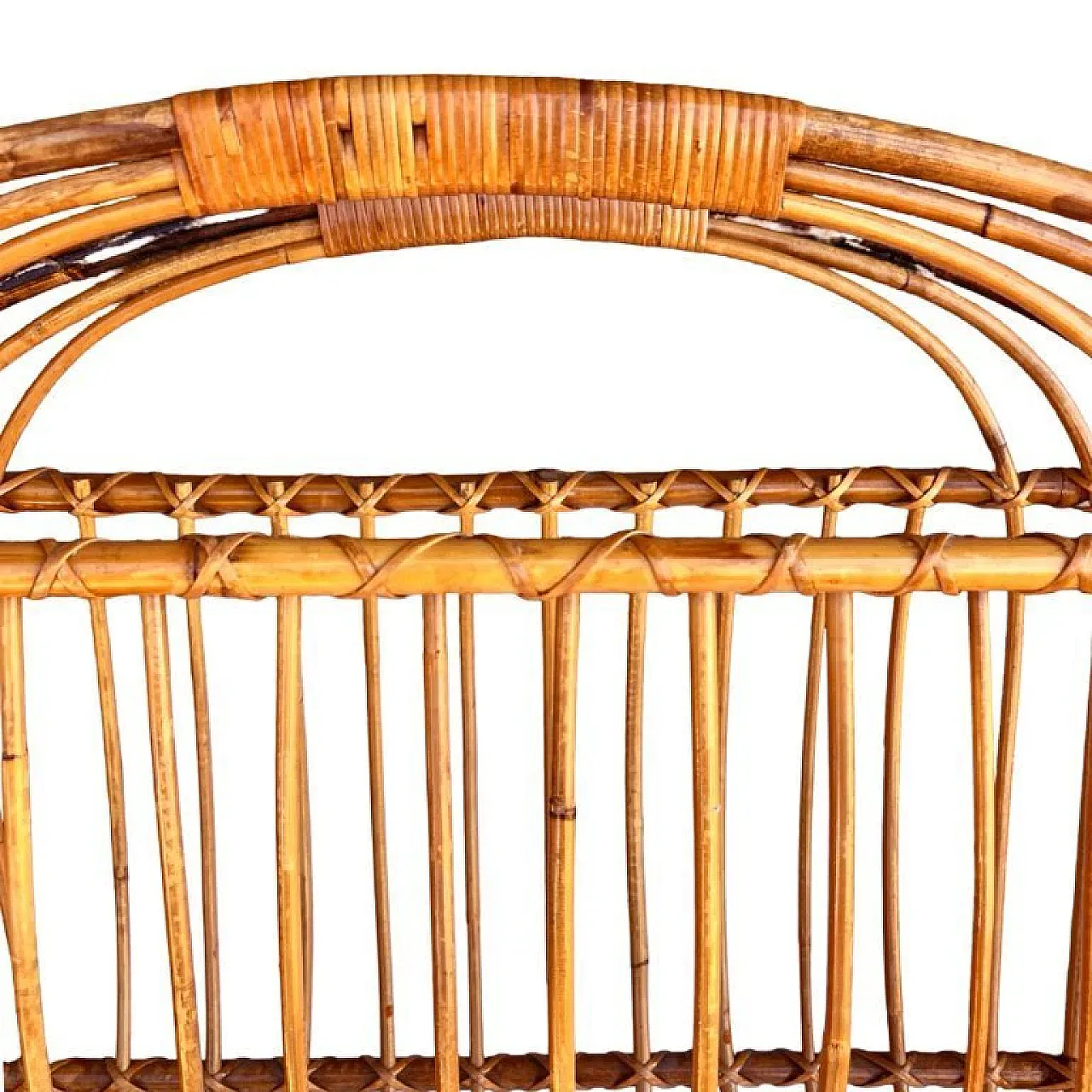 Wicker newspaper rack, 1970s 3