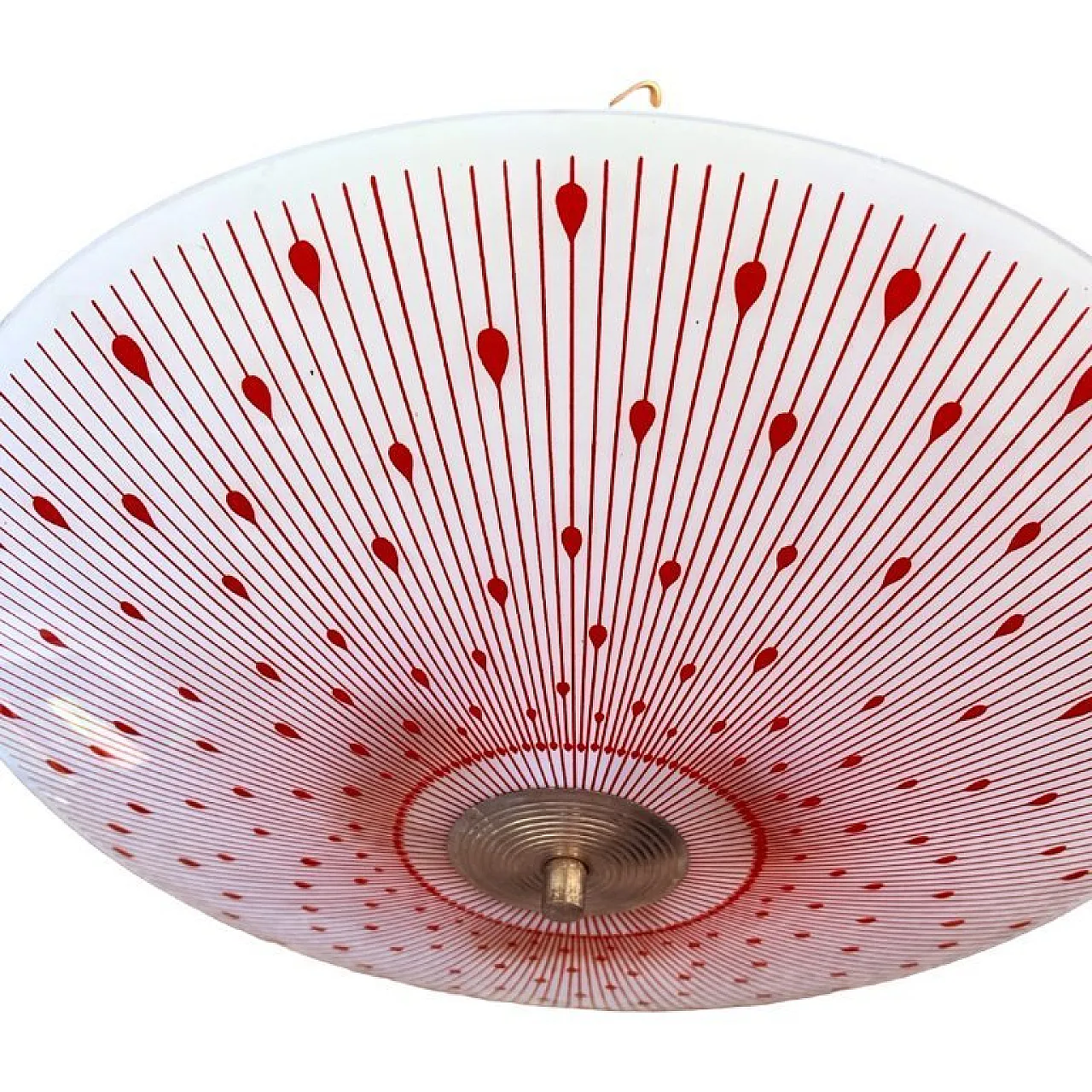 Lampada da soffitto a ombrello Napako, fine '900 4