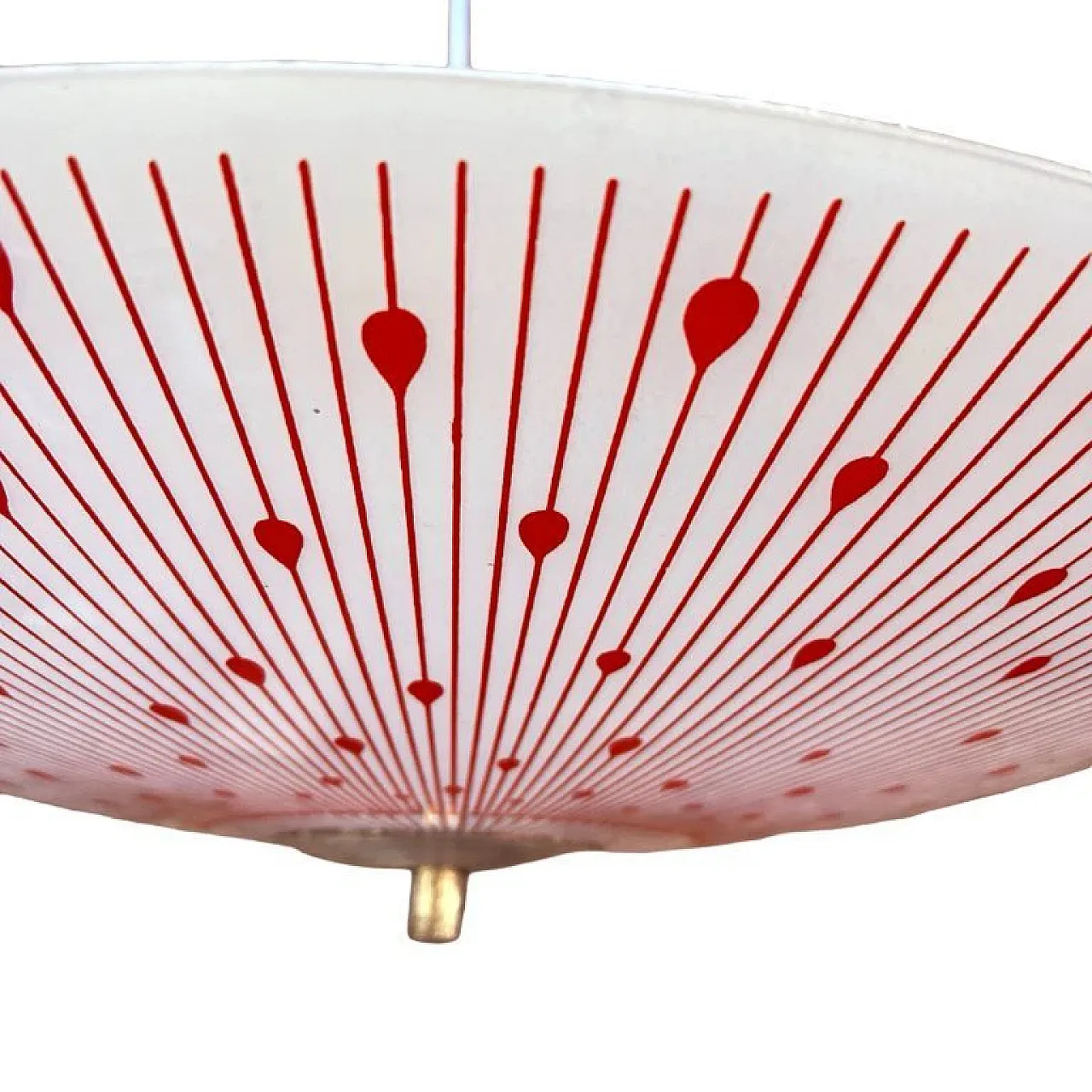 Lampada da soffitto a ombrello Napako, fine '900 7