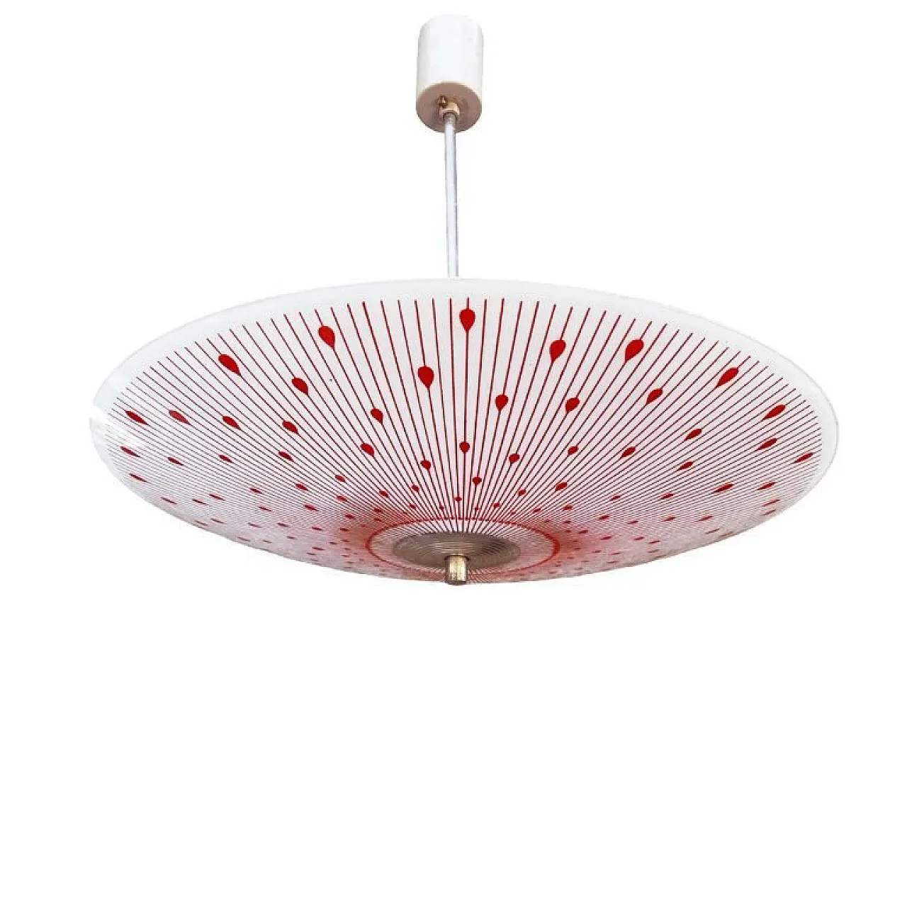 Lampada da soffitto a ombrello Napako, fine '900 8