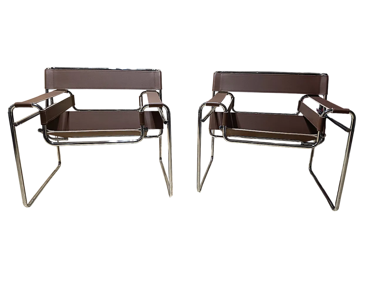 Poltrona Wassily B3 in pelle Cognac 06 di Knoll Studio, anni 2000 65