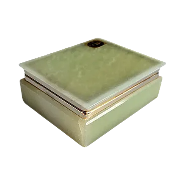 Scatola in onice realizzata a mano, anni '70