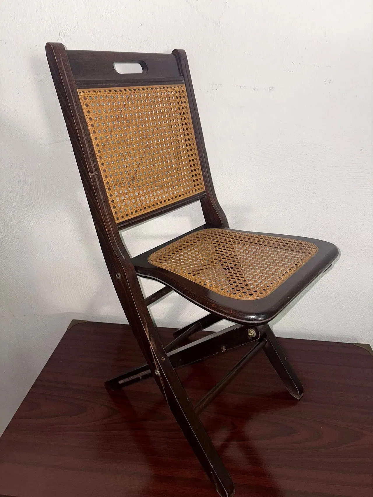 Desk with old navy chair, 60s 4