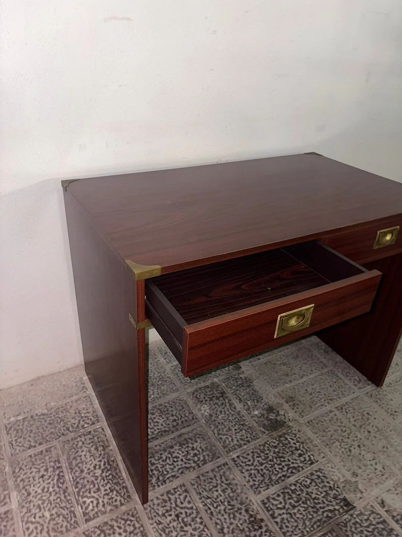Desk with old navy chair, 60s 7