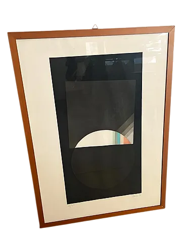 Color lithograph by Eugenio Carmi, 1980s