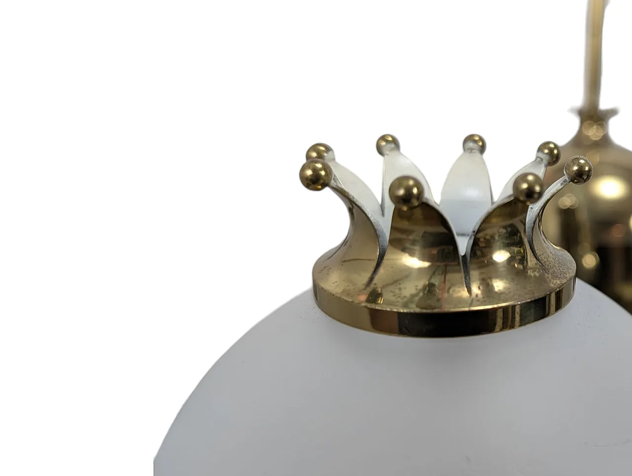 Brass pendant chandelier with 5 lights, 1960s 5