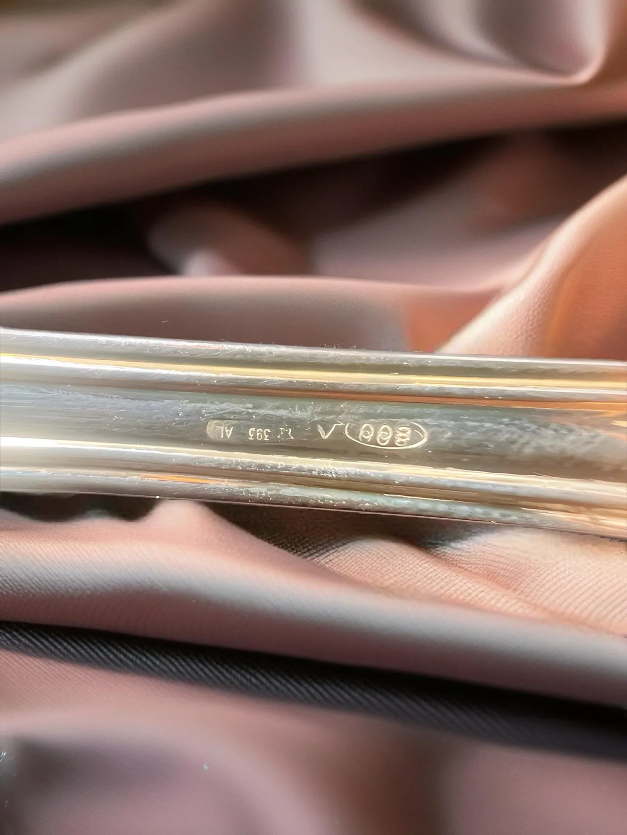 Servizio di posateria da 12 persone in argento 800, anni '90 2