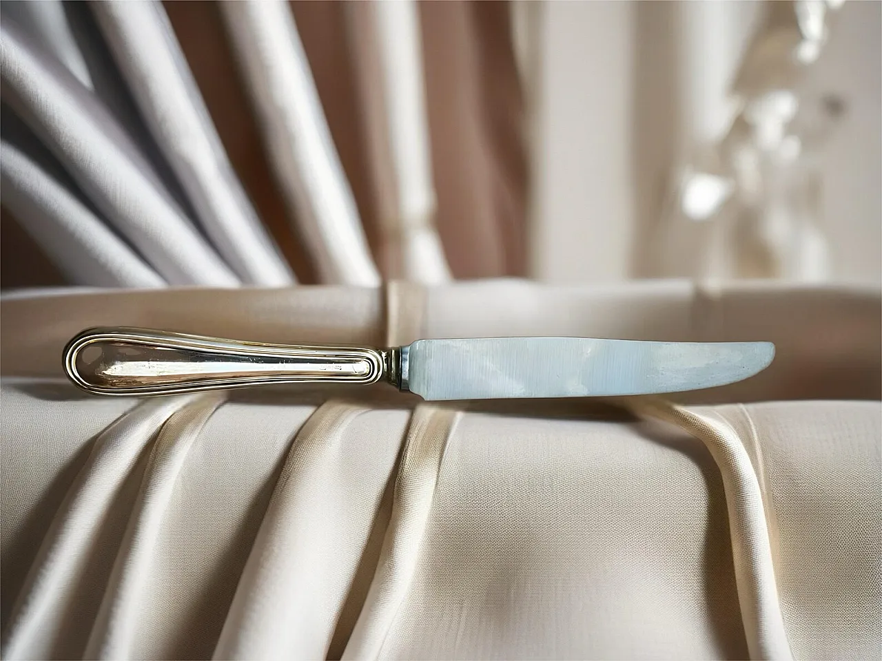 Servizio di posateria da 12 persone in argento 800, anni '90 4