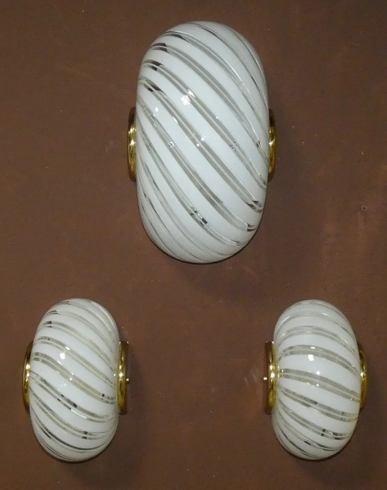 3 Lampade da parete in vetro di Murano di F. Fabbian, Italia, anni '80 16