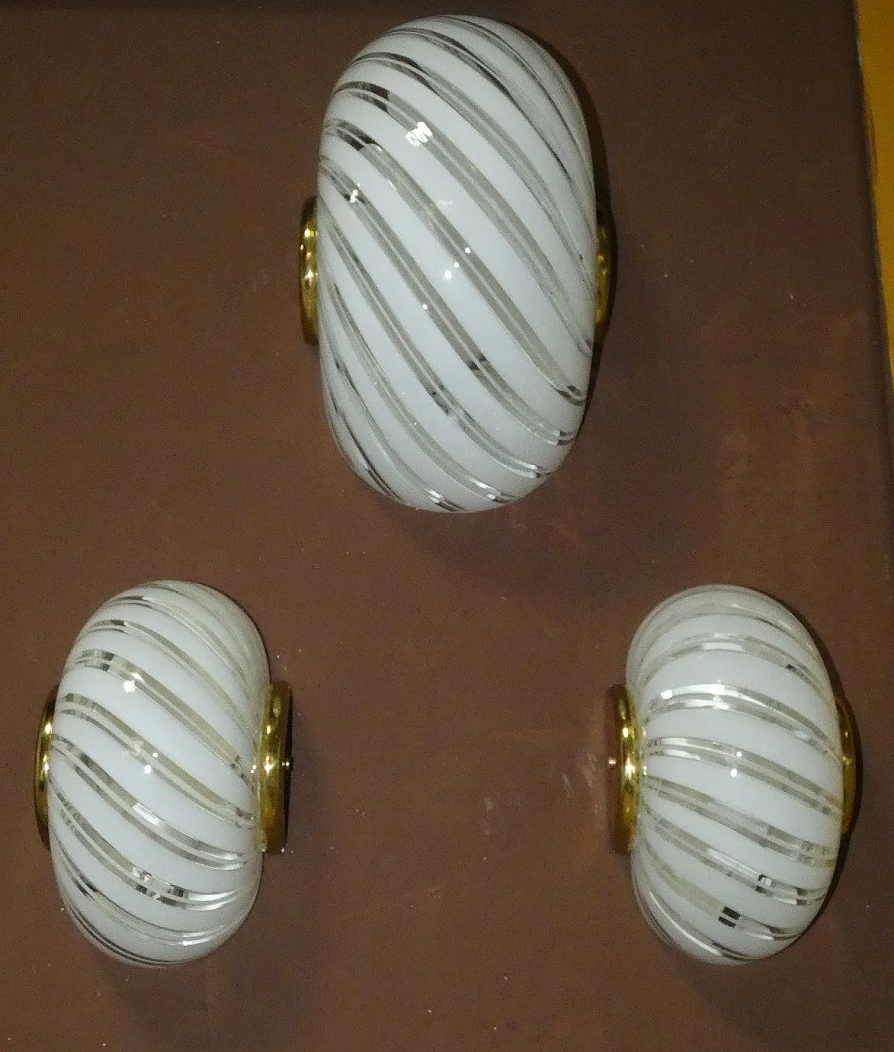 3 Lampade da parete in vetro di Murano di F. Fabbian, Italia, anni '80 17