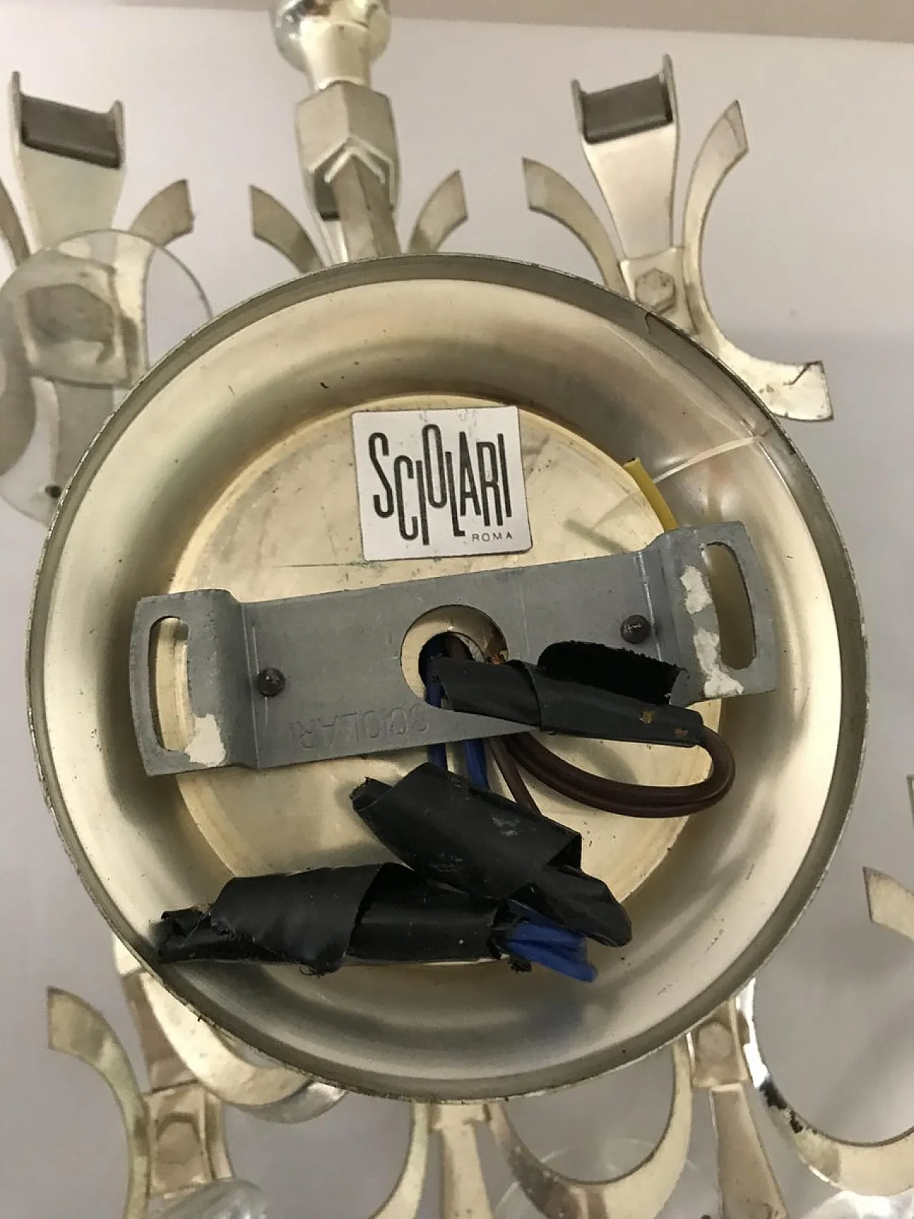 3 Appliques Mid-Century in cristallo di Gaetano Sciolari, anni '70 2