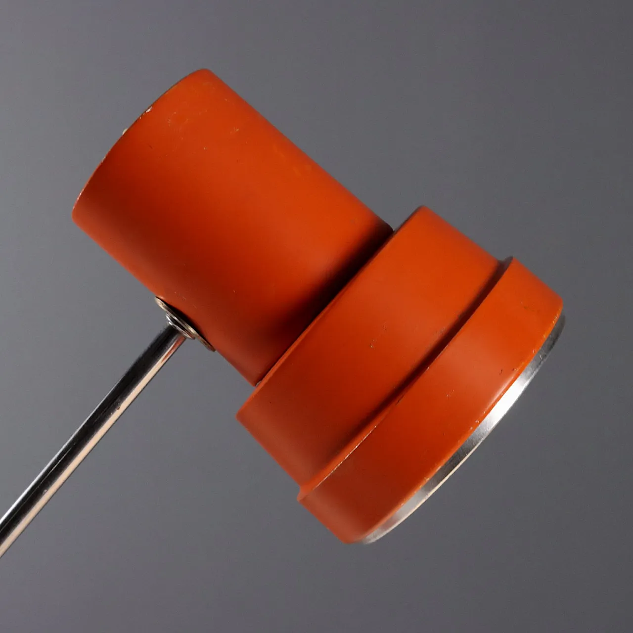 Lampada a sospensione in metallo cromato e plastica, '900 4