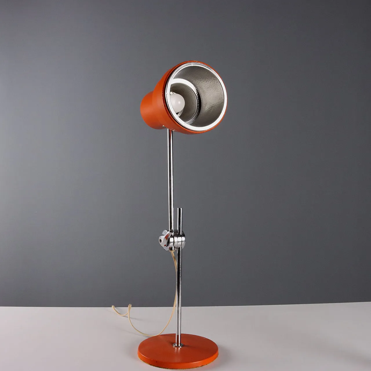 Lampada a sospensione in metallo cromato e plastica, '900 7