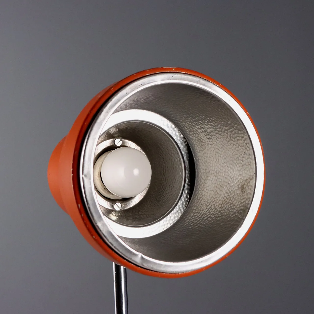 Lampada a sospensione in metallo cromato e plastica, '900 8